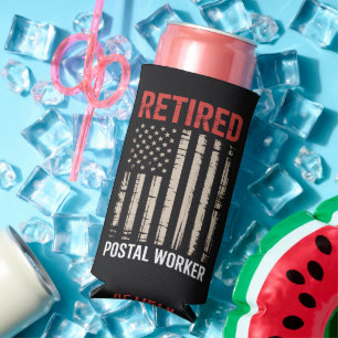 Retired Postal Worker Retirement Seltzer Can Cooler