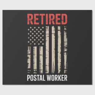Retired Postal Worker Retirement Wrapping Paper