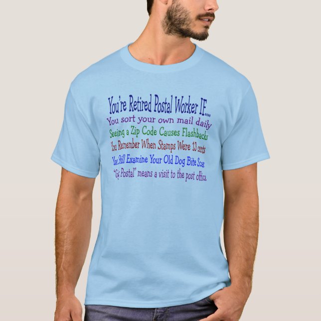 Retired Postal Worker Sayings T-Shirts & Gifts (Front)