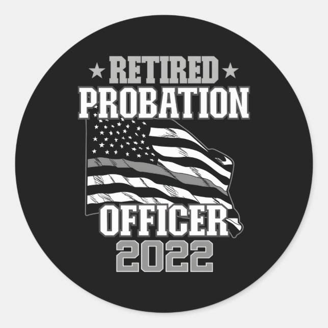 Retired Probation Officer 2022 Retiret Py Retiree Classic Round Sticker (Front)