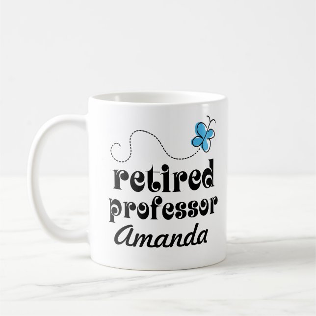 Retired Professor personalised gift Coffee Mug (Left)