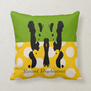 Retired Psychiatrist Rorschach Polka Dots Cushion