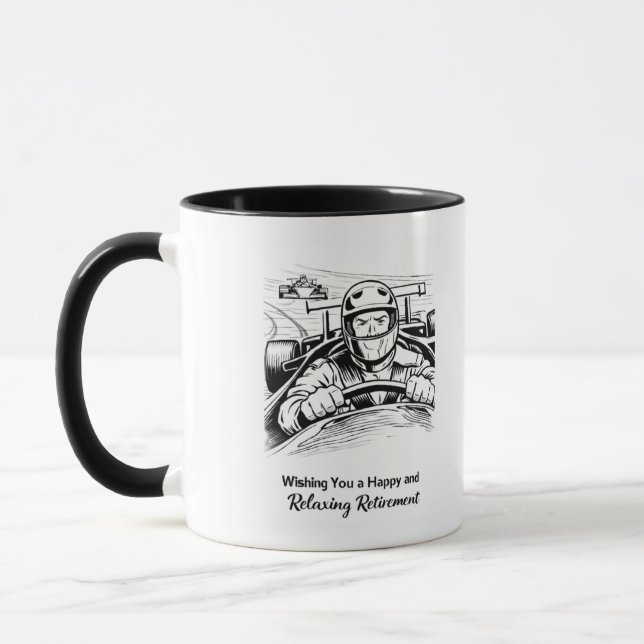 Retired race car driver mug (Left)