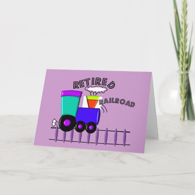 Retired Railroad Worker Gifts Card (Front)