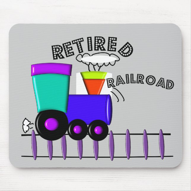 Retired Railroad Worker Gifts Mouse Pad (Front)
