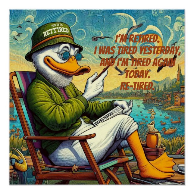 Retired & Relaxed Poster (Front)