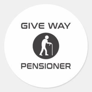 Retired Retire Grandpa Retirement Funny Gift Idea Classic Round Sticker