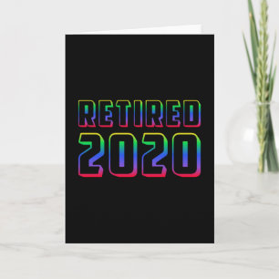 Retired Retirement 2020 Retire Grandpa Funny Gift Card