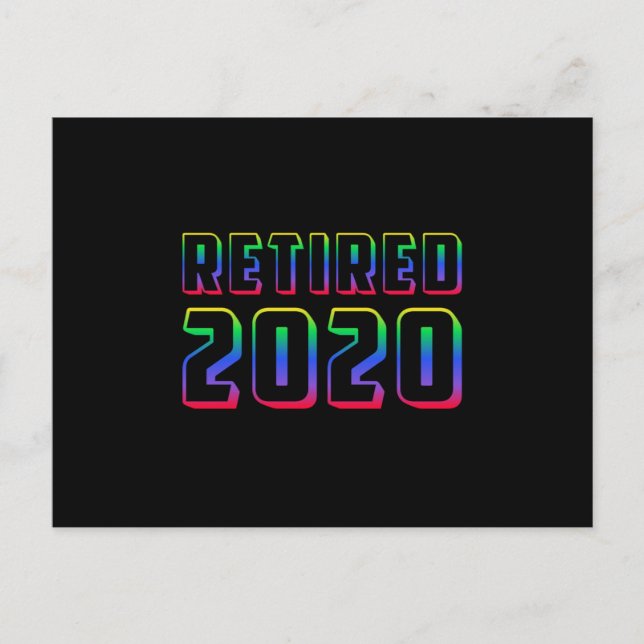 Retired Retirement 2020 Retire Grandpa Funny Gift Postcard (Front)