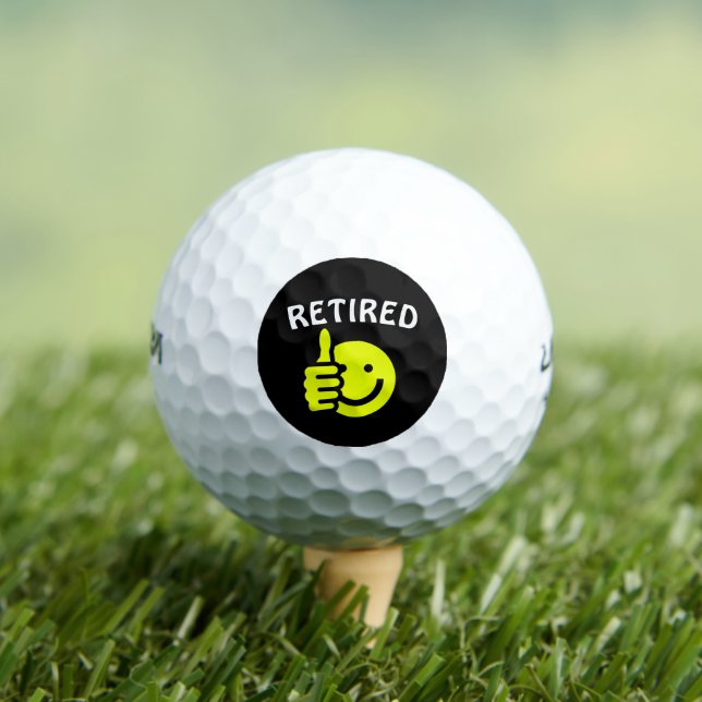RETIRED RETIREMENT FUNNY GOLF BALLS (Insitu Tee)