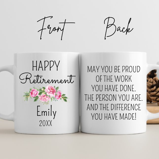 Retired Retirement Party Gifts For Women Nurse Mum Coffee Mug (Creator Uploaded)