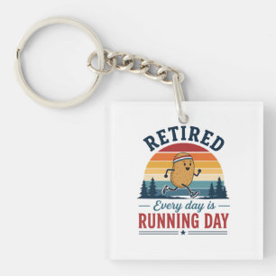 Retired Running Potato Every Day Is Running Day Key Ring