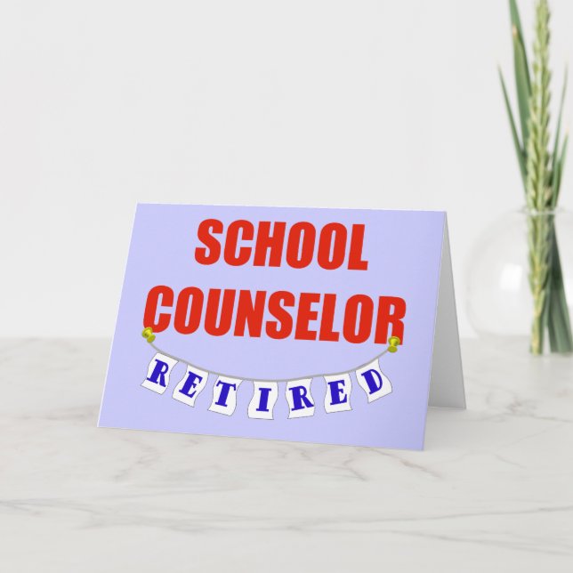RETIRED SCHOOL COUNSELOR CARD (Front)