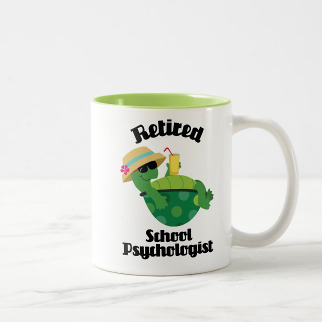 Retired School Psychologist Gift Two-Tone Coffee Mug (Right)