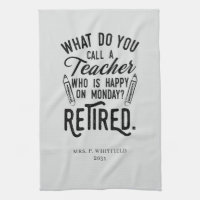 Retired School Teacher Principal Retirement Custom