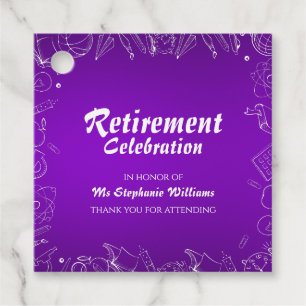 Retired Schoolteacher Celebration Party Favour Tags