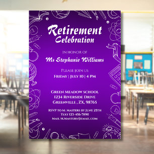 Retired Schoolteacher Celebration Party Invitation