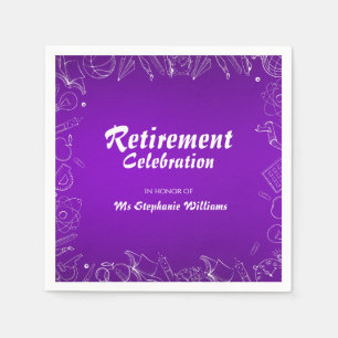 Retired Schoolteacher Celebration Party  Napkin