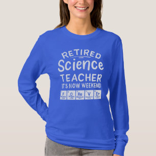Retired Science Teacher Retirement Gag Modern T-Shirt