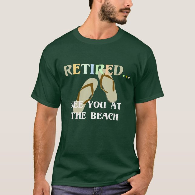 Retired - See You at the Beach - Men's T-Shirt (Front)