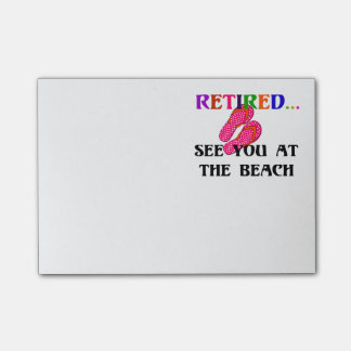 Retired: See You at the Beach, Pink Flip Flops Post-it Notes