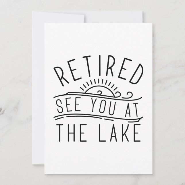 Retired See You At The Lake Thank You Card (Front)