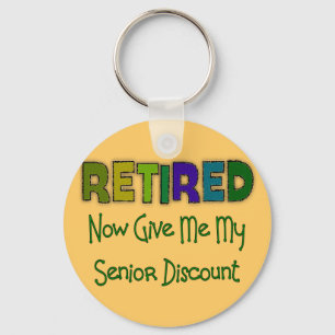 Retired SENIOR DISCOUNT Key Ring