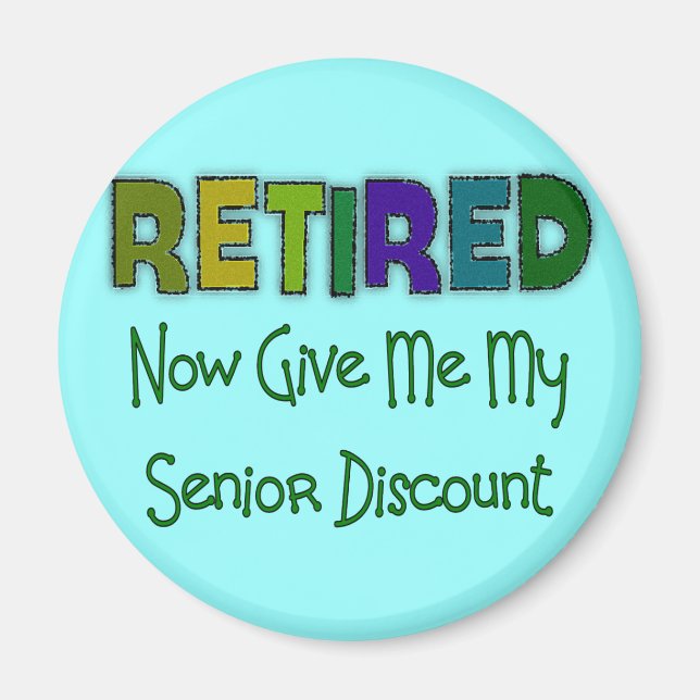 Retired SENIOR DISCOUNT Magnet (Front)