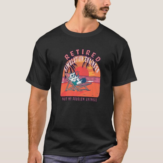 Retired Simulation Engineer  Vintage Retirement T-Shirt (Front)