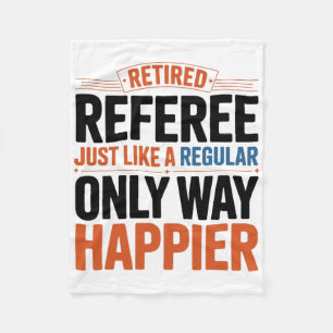 Retired Sketll Referee Design For Sell Refs Fleece Blanket