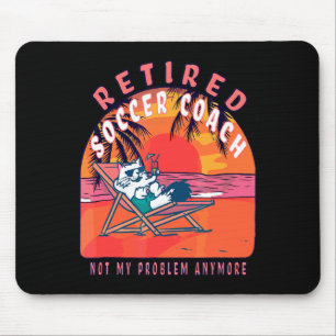 Retired Soccer Coach Vintage Retirement T Shirt Mouse Pad