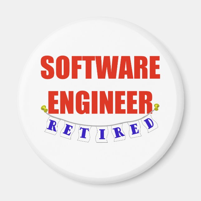 RETIRED SOFTWARE ENGINEER MAGNET (Front)