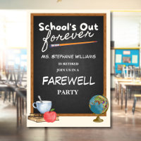 Retired Teacher Chalkboard Farewell Party