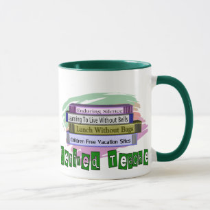 Retired Teacher (Funny Stack of Books Design) Mug