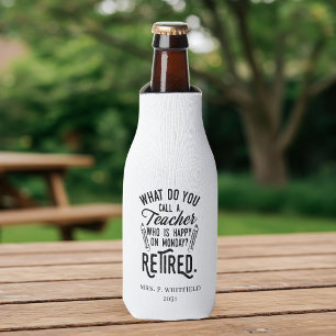 Retired Teacher Head of School Retirement Custom Bottle Cooler