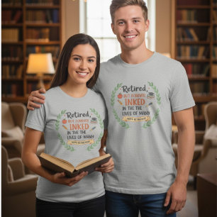 Retired Teacher Inked Lives Retirement Gift  Tri-Blend Shirt