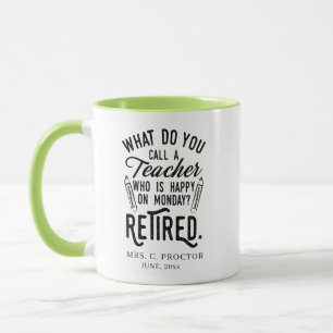 Retired Teacher Retirement Gag Gifts Custom Mug