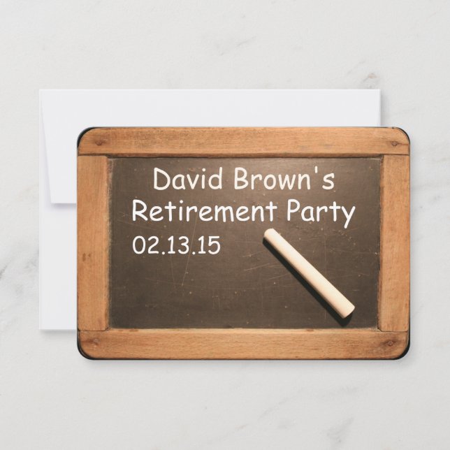 Retired Teacher Retirement Party Custom Invitation (Front)