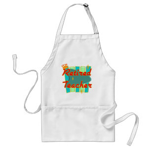 Retired Teacher RETRO SIGN Design Gifts Standard Apron