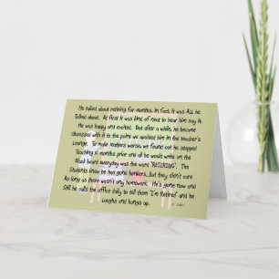 Retired Teacher story art "Obsessed With Retiring" Card