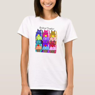 Retired Teacher T-Shirts Whimsical Cats