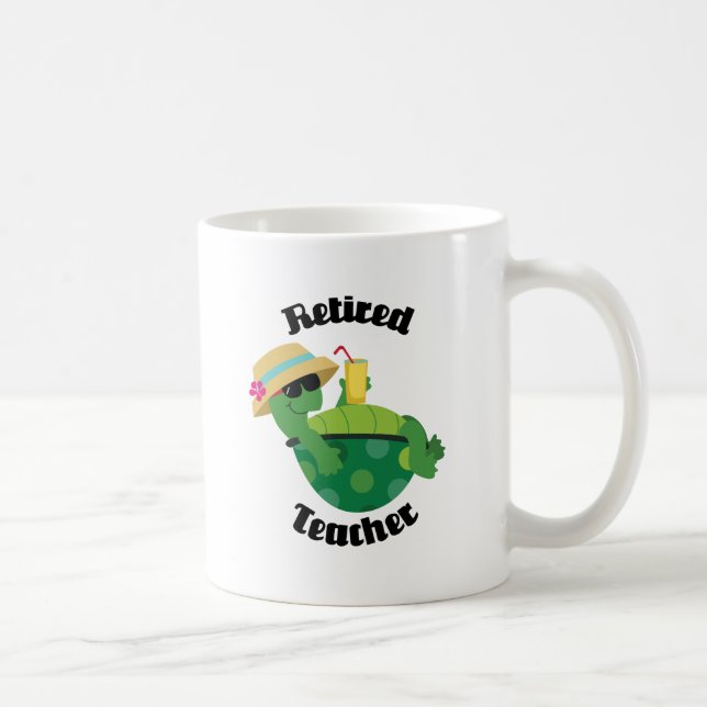 Retired Teacher (Turtle) Coffee Mug (Right)