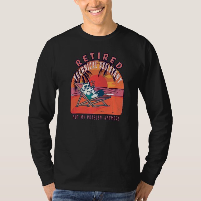 Retired Technical Assistant  Vintage Retirement T-Shirt (Front)