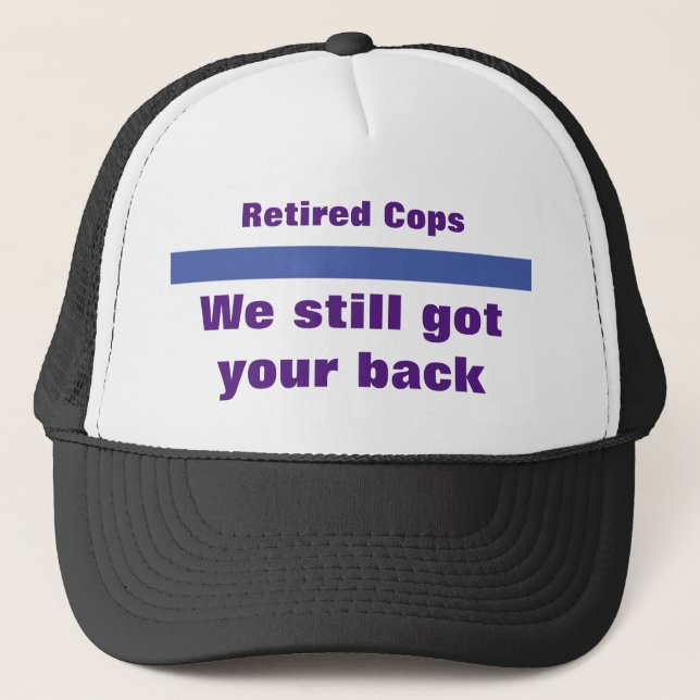 Retired thin blue line police ball cap (Front)