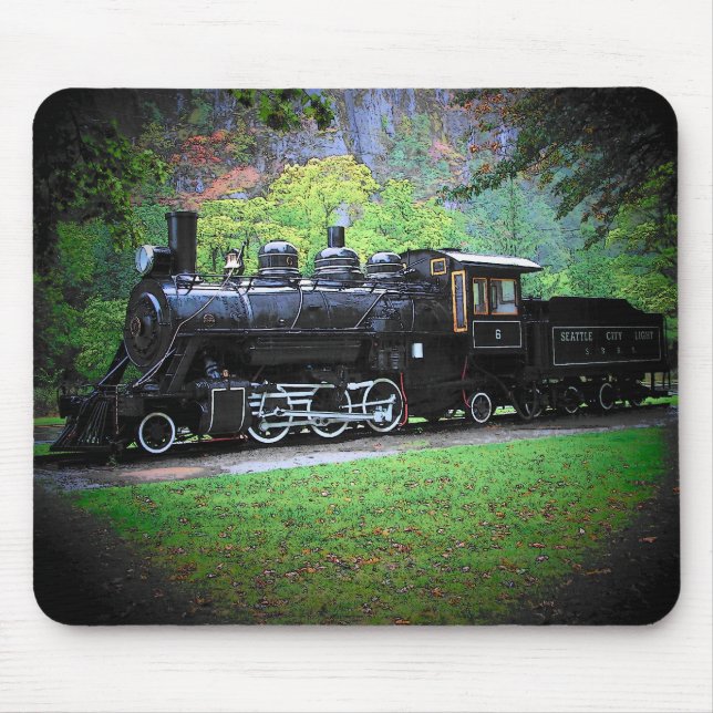 Retired Train Engine From Seattle Mouse Pad (Front)