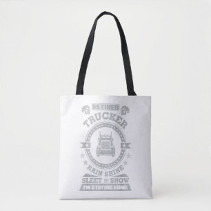 Retired Trucker shirts Funny Truck driver clothing Tote Bag