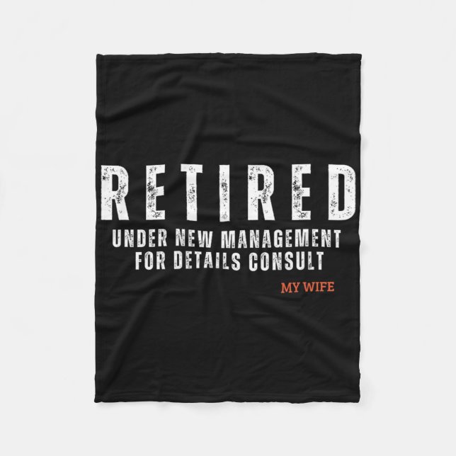 Retired Under New Management For Details Consult M Fleece Blanket (Front)