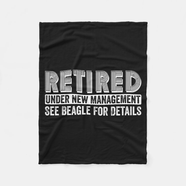 Retired Under New Management See Beagle For Detail Fleece Blanket (Front)