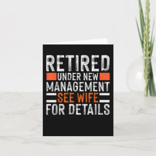 Retired Under New Management See Wife For Details  Card