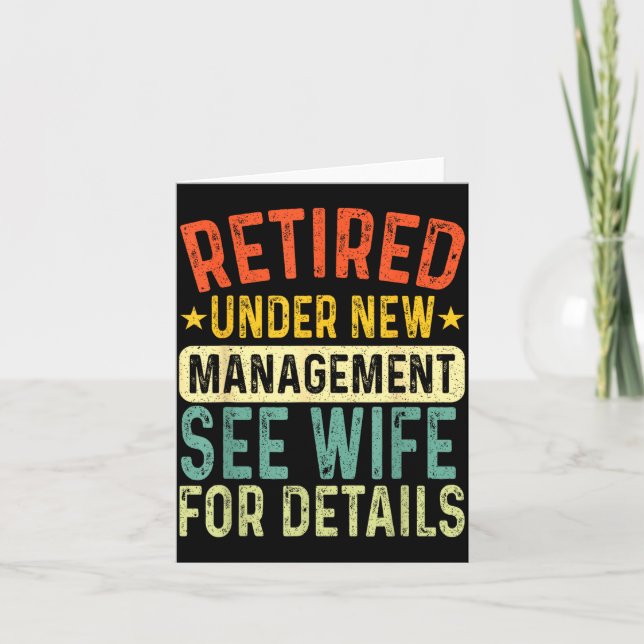 Retired Under New Management See Wife For Details  Card (Front)